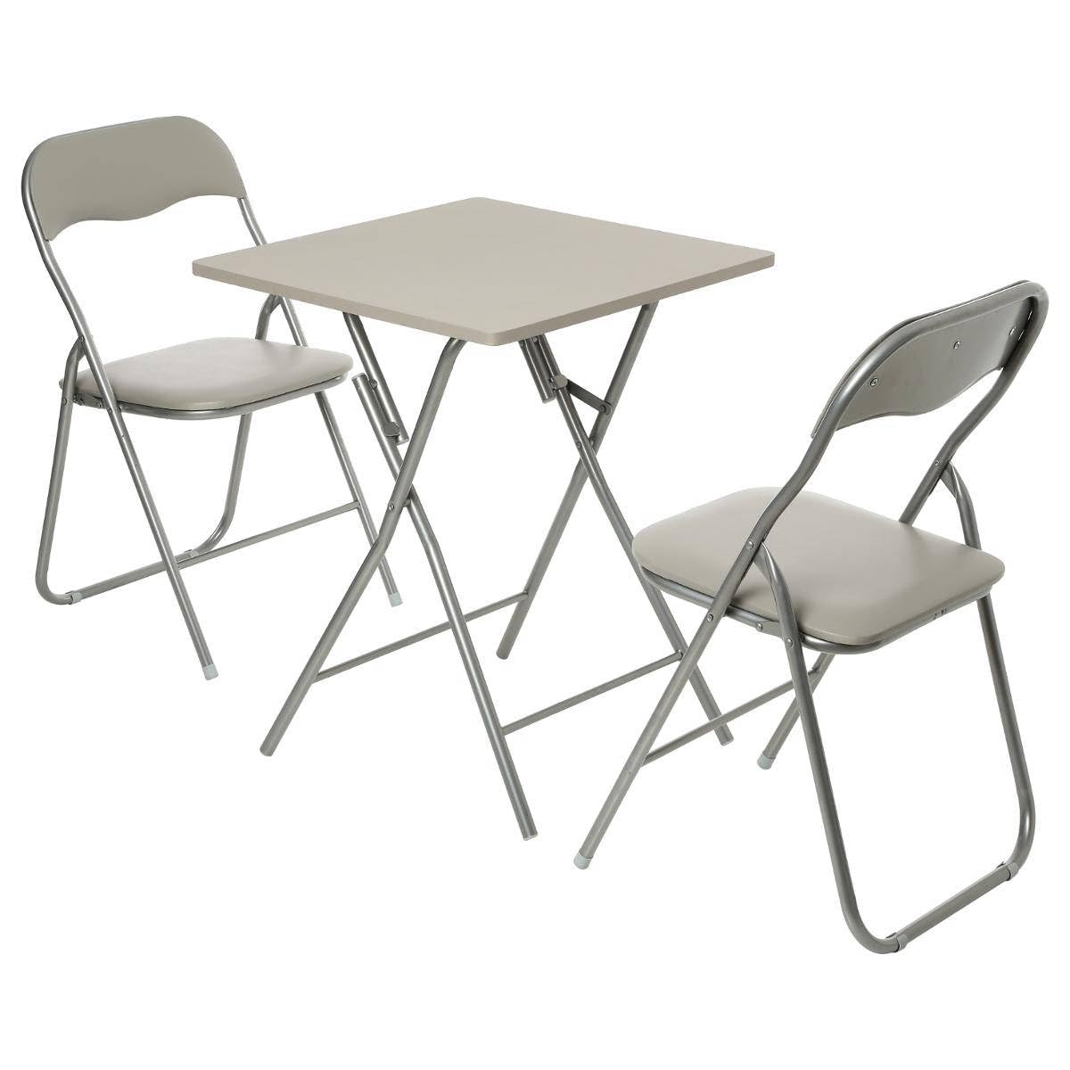 Five AC-Déco Table Pliante Basic - L 60 x l 60 x H 75 cm - Taupe