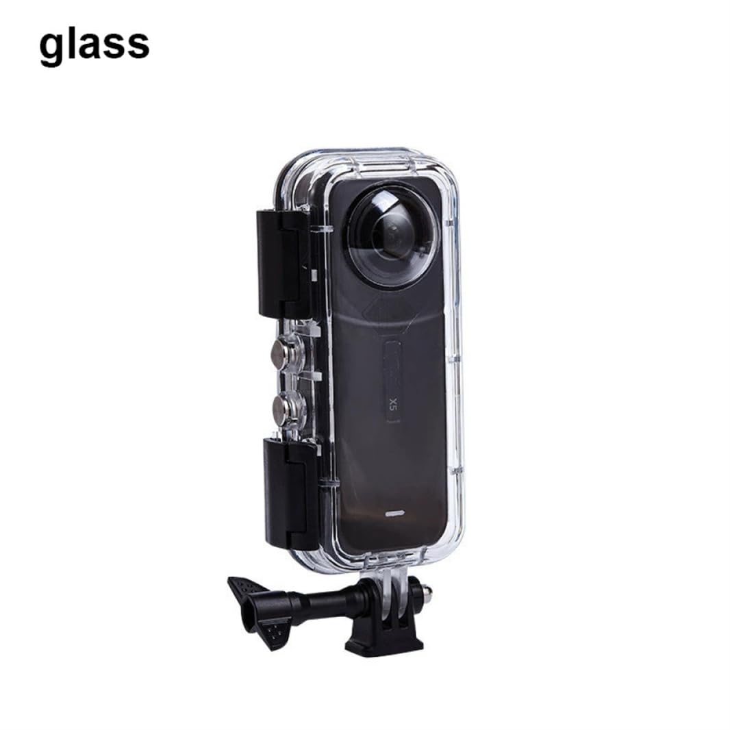 para Insta 360 X5, Funda de Buceo de 45 M, Funda Impermeable Invisible para Carcasa de Buceo Subacuática de 360 X5, Accesorios para Cámara Deportiva (Glass)