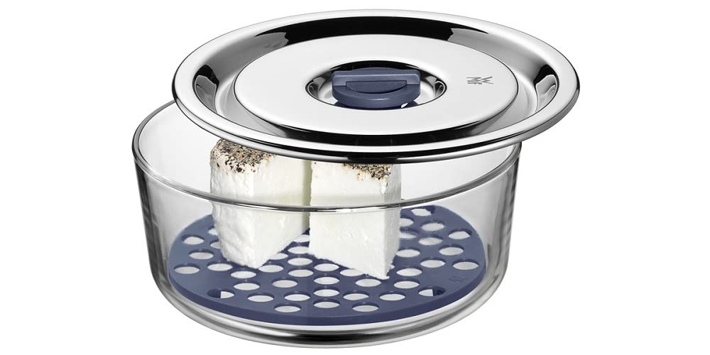 WMF Top Serve Tapa de Repuesto redeonda con válvula, Acero Inoxidable Pulido, 18 cm