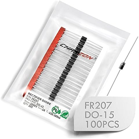 Chanzon FR207 Fast Recovery Gleichrichterdiode 2A 1000V 150-500ns DO-15 Axiale 2 Ampere 1000 Volt Elektronische Dioden Cover