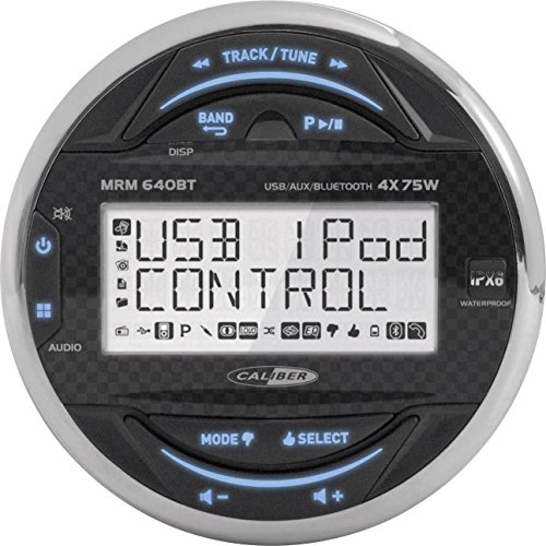 Caliber MRM640BT Wasserdicht Marine Bluetooth Radio FM AM, USB, Boot Stereo Audio MP3 Player Schwarz