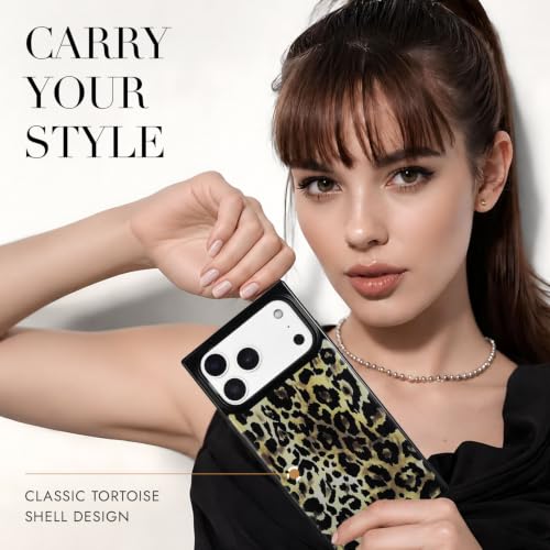 Image of COCOMII Rectangle for iPhone 18 Pro Max /17 Pro Max Case, Ivory Leopard
