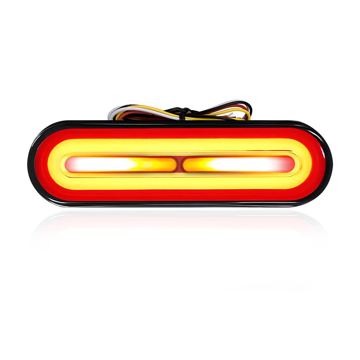 5" Motorcycle Brake Light, 10V-80V Dual Color Super Bright Brake Running Light Turn Signal Lamp, Waterproof LED Taillight Rear Marker Light for ATV Scooter Dirt Bike