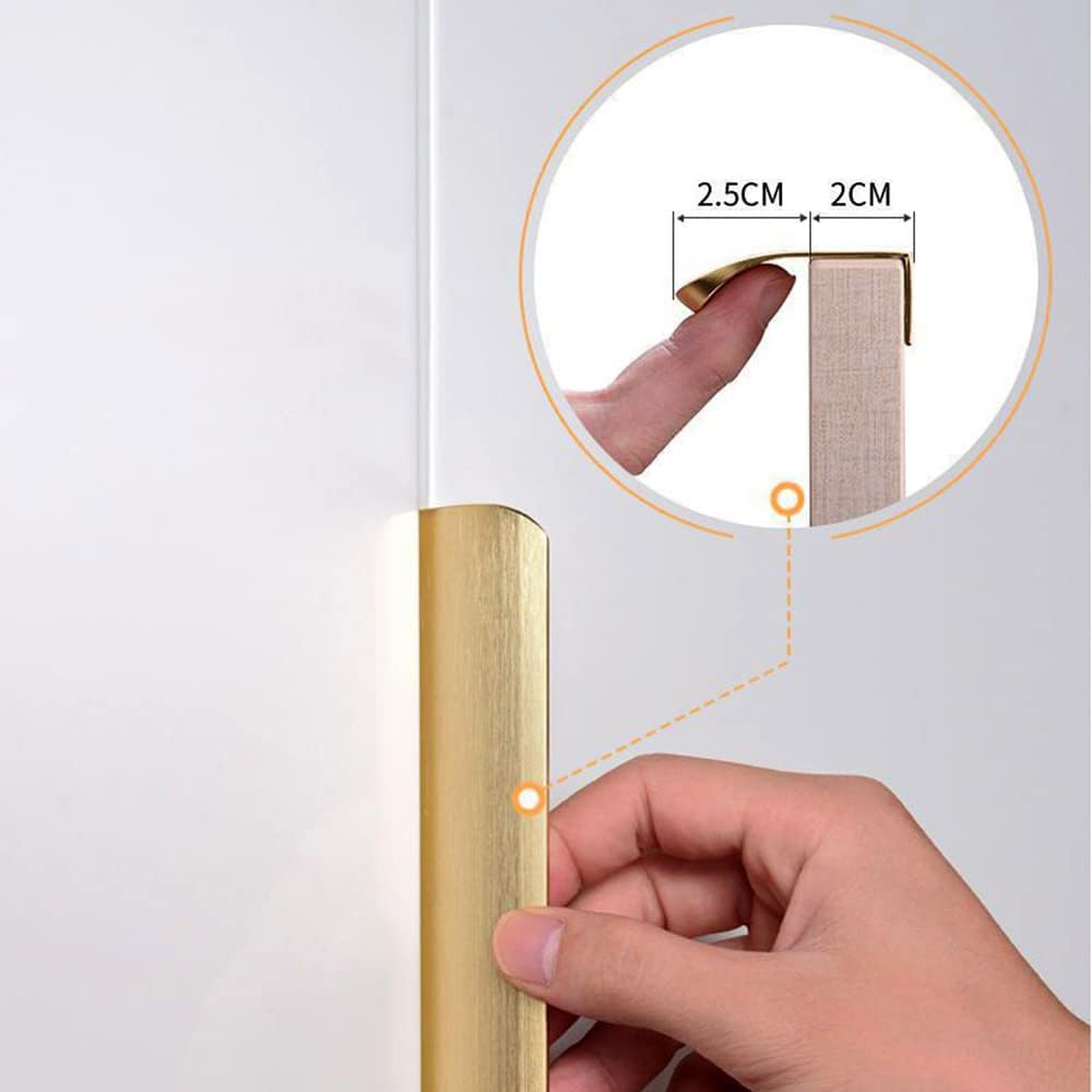Maniglie Per Armadio In Oro – 2 Pezzi In Alluminio Anodizzato, Lunghezza 800 Mm, Per Ante Cucina E Mobili Moderni