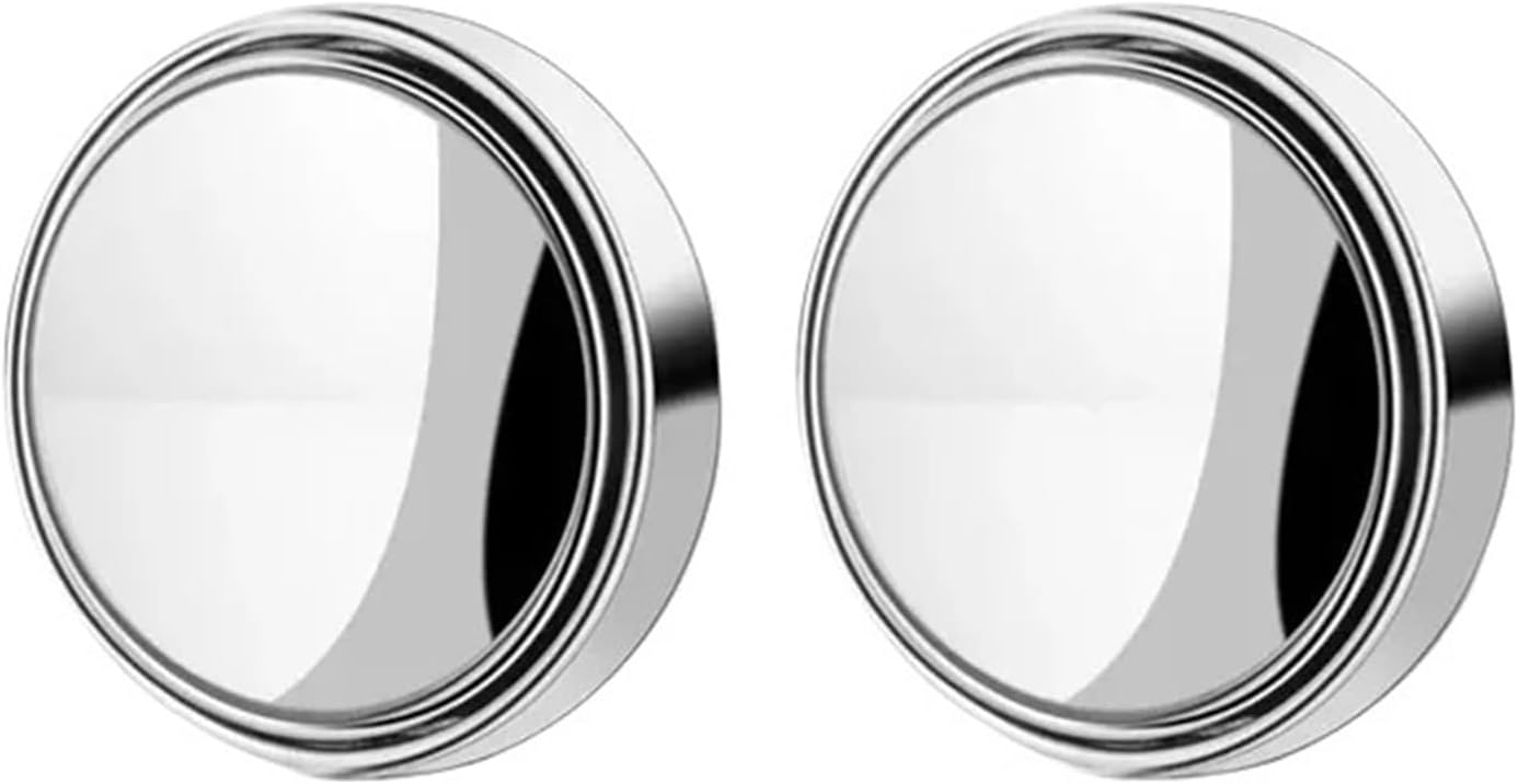 4Pcs 360° Degree Adjustable Blind Spot Mirror Car Auxiliary Rearview(White 1set)