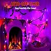 cshare Halloween Lights Battery Operated or USB, Creepy Cloth String Lights with Timer Waterproof 9.8ft 30LED Orange and Purple String Lights Halloween Decortions for Fireplace Window Door Mirror #2