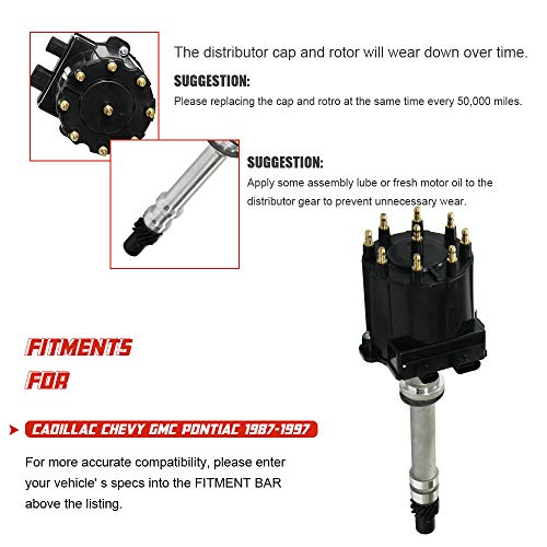 Igniton Distributor For Chevy Gmc Truck Small Block Big Block 1500 2500 3500 5.0 305 5.7 350 427 Tbi Efi Lg4 Lb9 Wiht Black Cap Distributor #TOP3