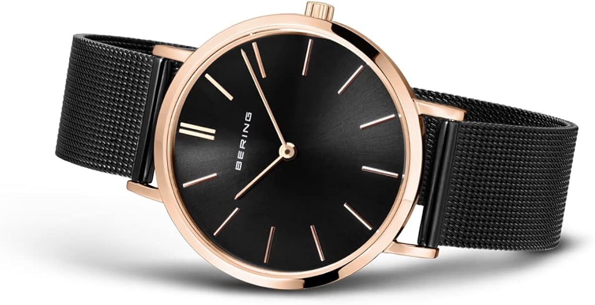 BERING Donna Analogico Quarzo Classic Orologio con Cinturino in Acciaio inossidabile Cinturino e Vetro zaffiro