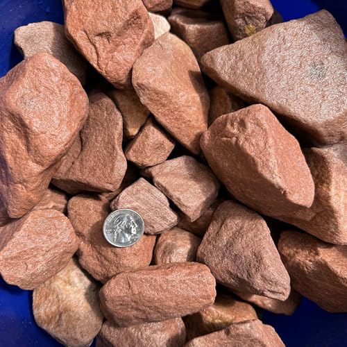 18 Pounds of Red Sandstone Rocks 2" to 5" Size,