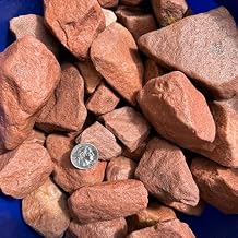 18 Pounds of Red Sandstone Rocks 2" to 5" Size, Stones Gravel Pebbles for Landscaping, Terrariums, Aquariums, Gardens, Pond Water Features, Flower Pots, Decorative Walkways, Bonsai, Fairy, Crafts