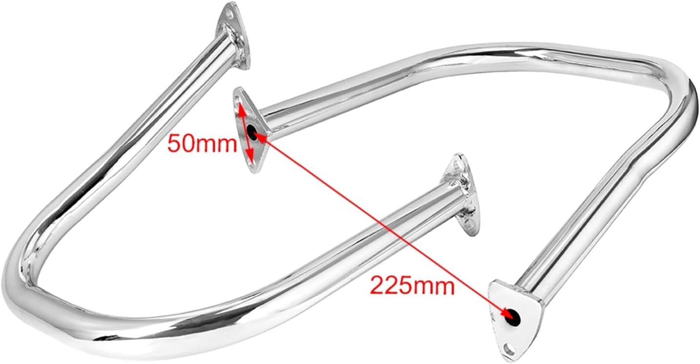 Chrome Black Rear Highway Bars Compatible with Classic Vintage 2014-2020 19 Dark Horse (Color : Black)