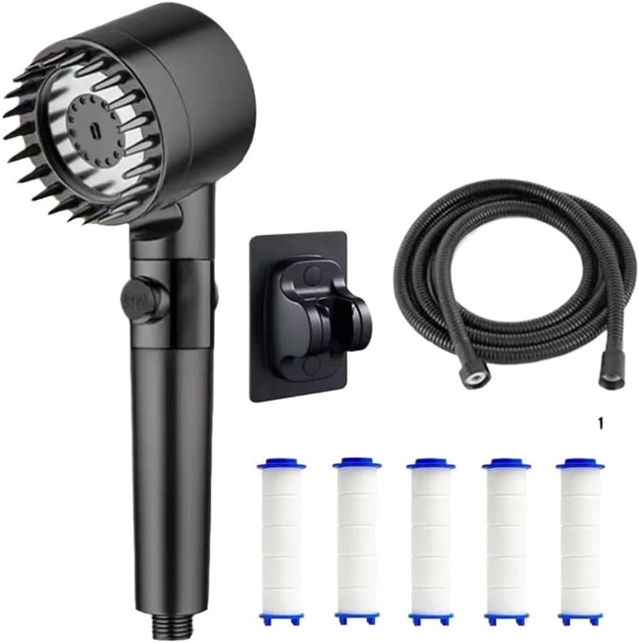 3 Modes Of Portable Shower Knobs Replacement Parts For Bathroom Showerheads And Shower Filters For Shower Accessories(Purple suit B)