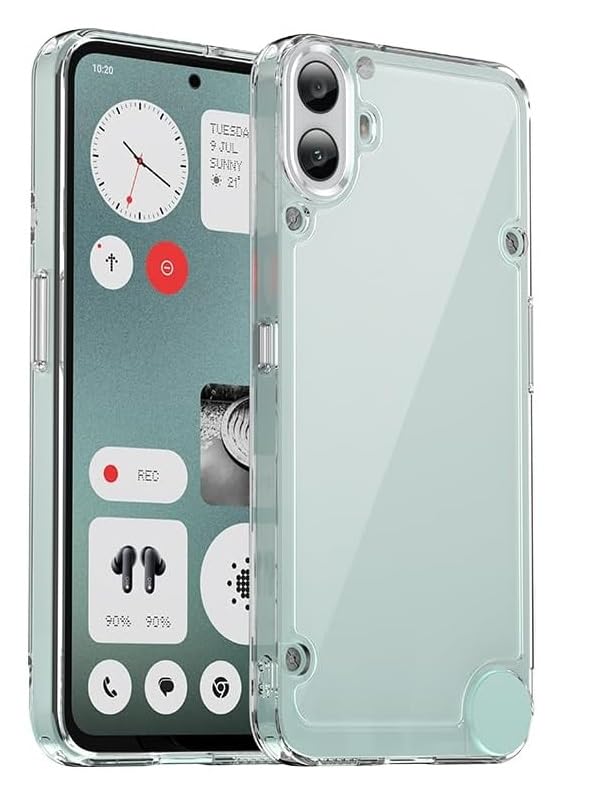 JGD PRODUCTS for CMF Phone 1 5G (2024) Premium Transparent Hybrid Soft Slim Dust Proof Back Case Cover with Camera Protection