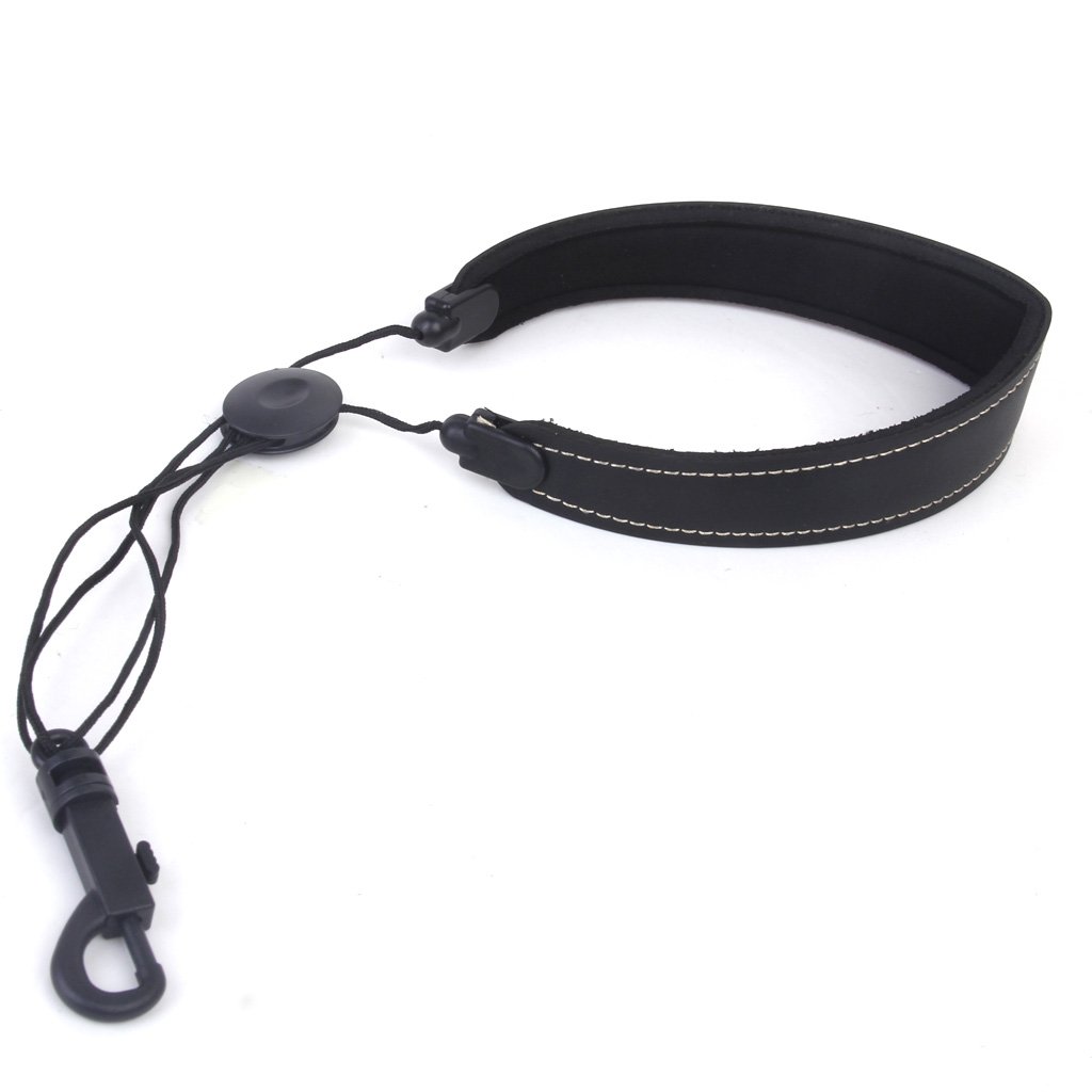 Set di 10 cinghie regolabili imbottite per sassofono con gancio a scatto, colore: nero