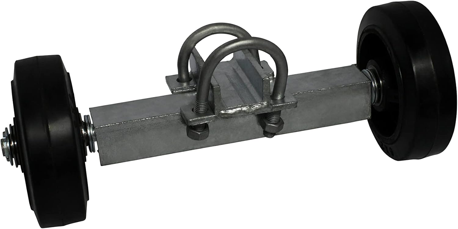 16" Wide Chain Link Gate Front Wheel Carrier with (2) 6" Rubber Wheels