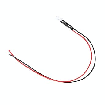 5mm LED Diode Wired LED Light Cable Wired Multicolor 12V 10PCS for Led Diode Energy Saving(White hair warm white)