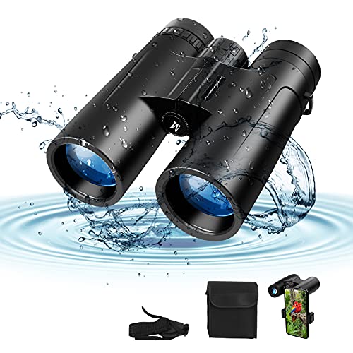 FUNANASUN 10x42 Professional Binoculars for Adults Bird Watching with Clear Low Light Night Vision High Power Binoculars Lightweight Waterproof Binoculars for Hunting Travel Concerts Outdoors