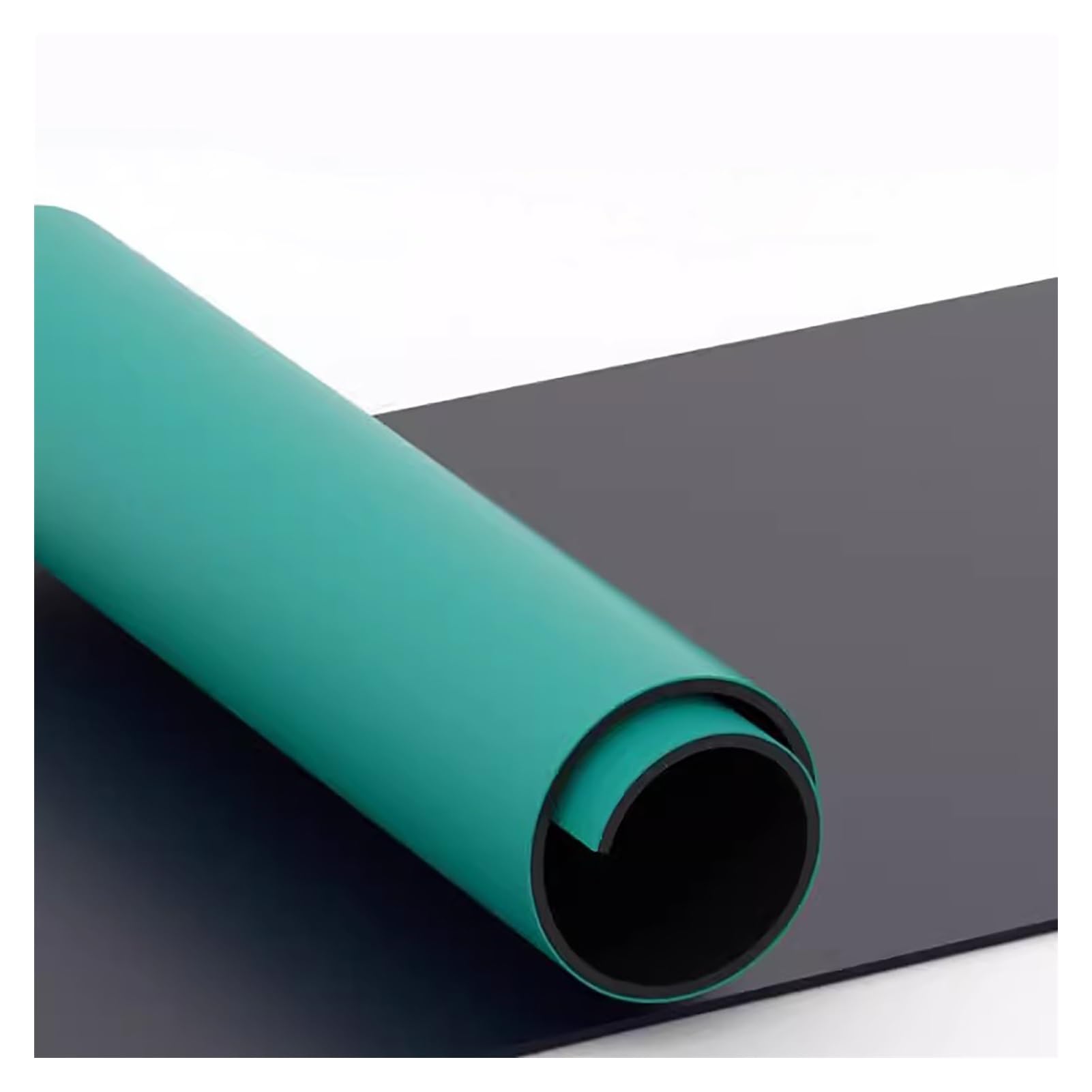 Alfombrilla antiestática de goma para banco de, Estera de soldadura ESD PVC 2 mm espesor, varios tamaños, color verde, for reparación estaciones trabajo(50x500cm)