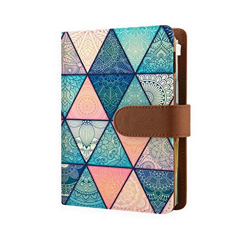 Refillable Planner with 6 Ring Binder, Handmade Personal Binder Planner with 2020-2022 Calendar (Year at a Glance) Zen- Personal Size with Refills 6.73