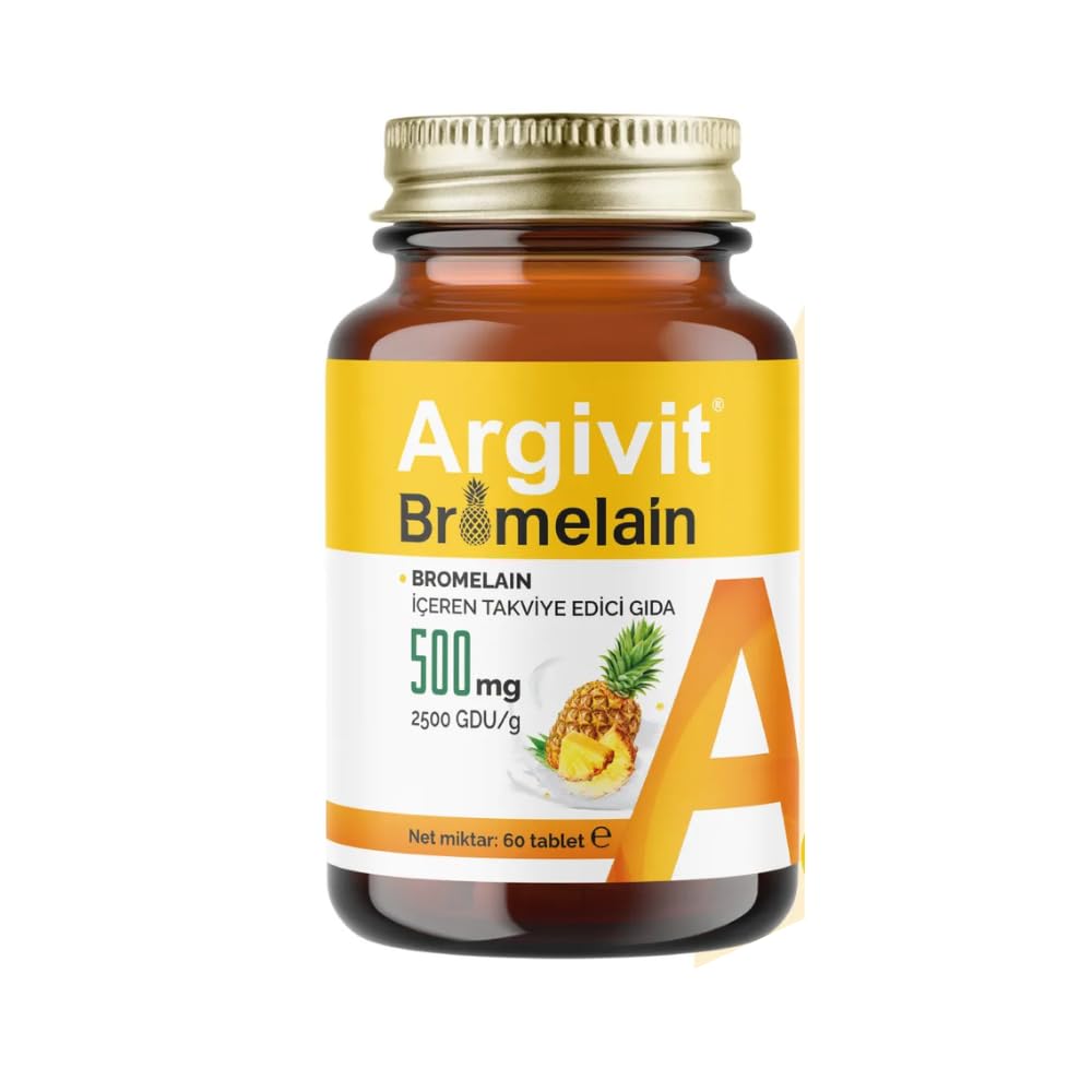 Argivit Bromelain İçeren Takviye Edici Gıda 500 mg 60 Tablet