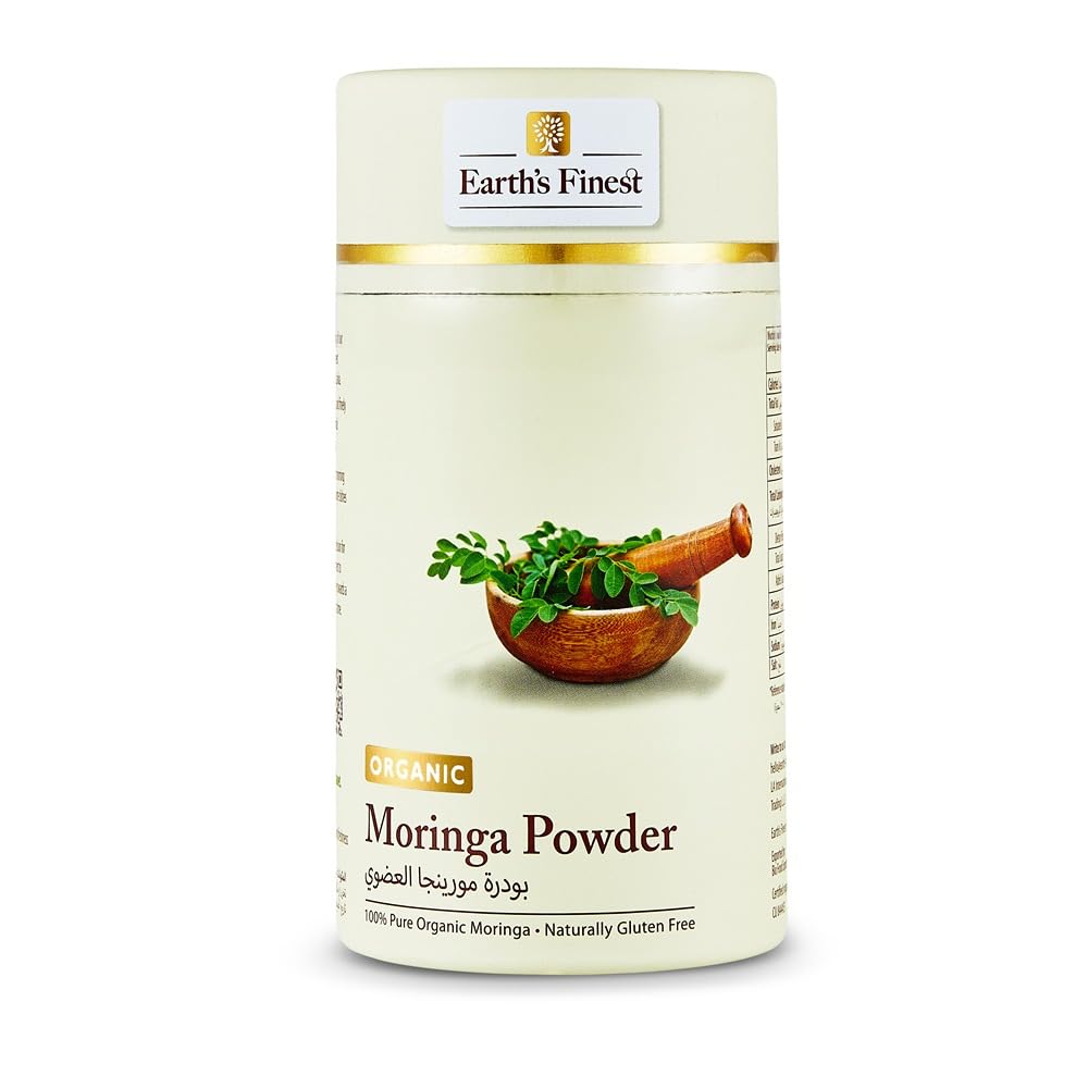 Earth's finest organic moringa powder - 113g | rich in antioxidants, vitamins and minerals | 100% raw & caffeine free | unique superfood