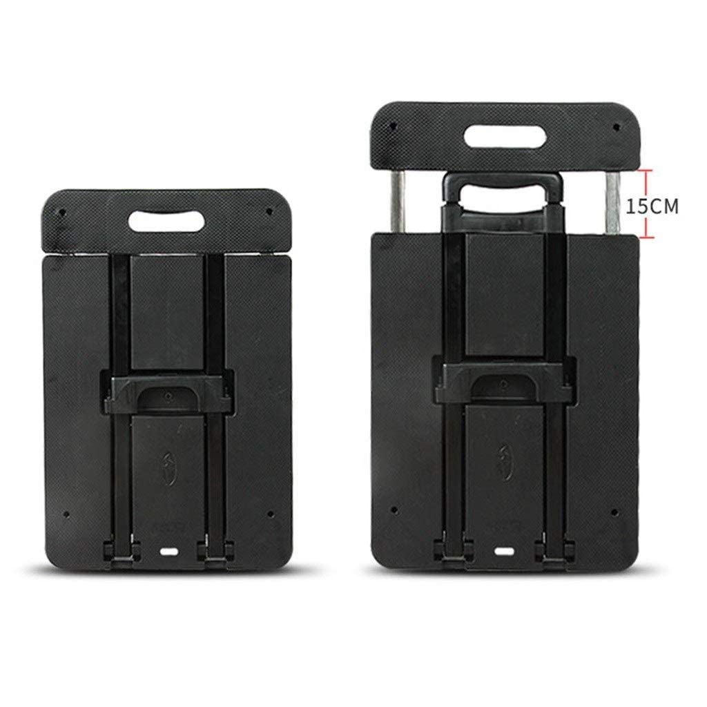 Carrello elevatore a forca Carrello da carico nero Carrello a pianale pieghevole a 6 ruote Carrello portatile Carrello per bagagli turistico Regalo, può contenere 220 libbre