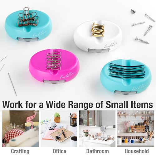 Image of Beaditive Magnetic Pin Cushion with Drawer - Strong Magnet Pin Holder Cushion for Sewing - 50 Glass Head Quilting Pins Included - Chic Pincushion Caddy for Sewing Pins, Paper Clips, Screws - Turquoise