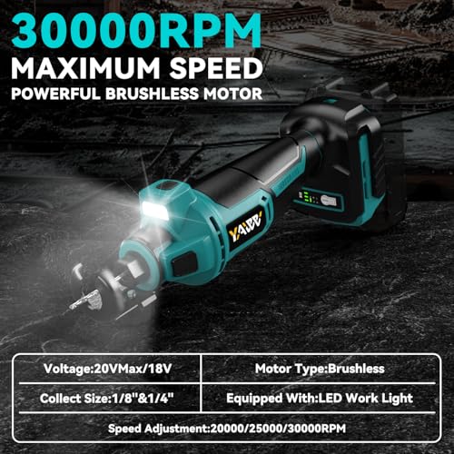 Image of Cordless Drywall Cut-Out Tool for Makita 18V Battery, 3 Speed Adjustable Brushless Rotary Saw with Up to 30000 RPM, Compact Spiral Saw Kit for Cutting Wood Drywall,Sheetrock,Wood, (Bare Tool Only)