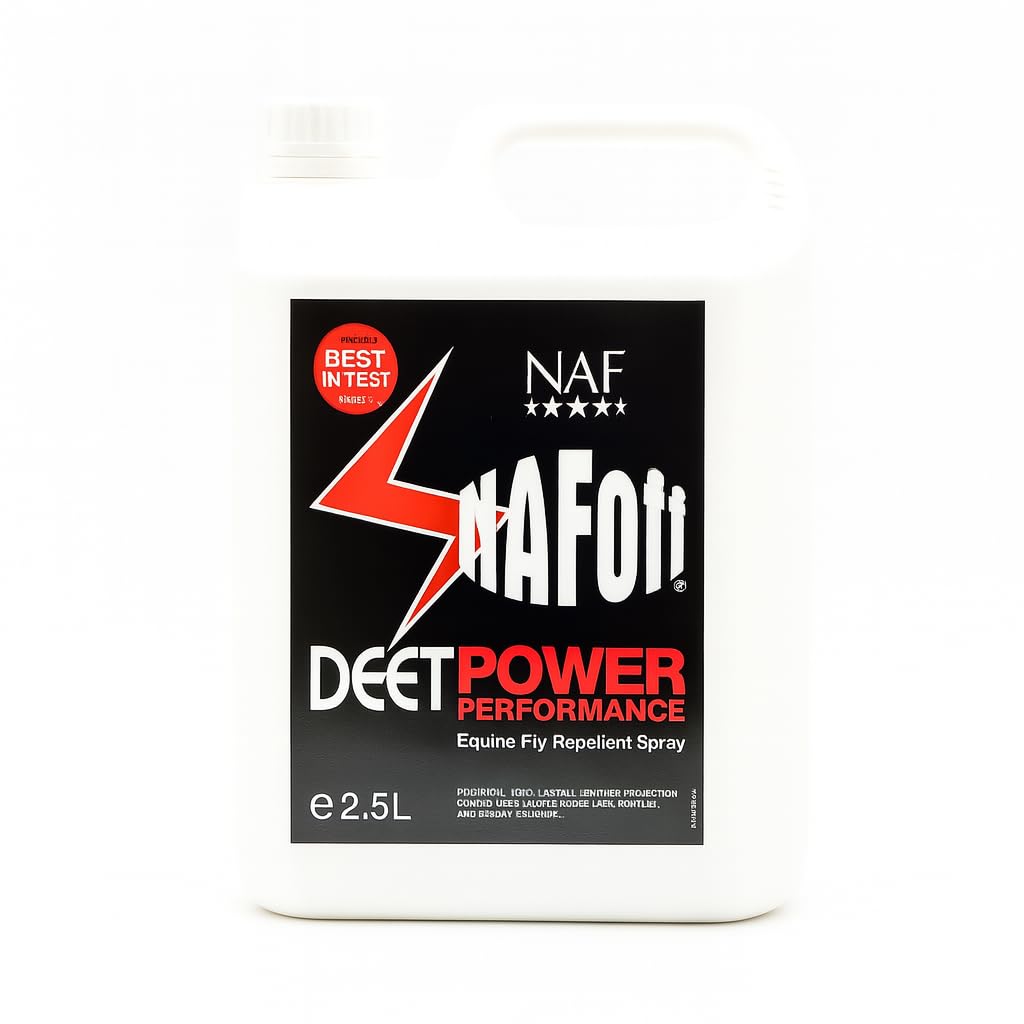 NAF Off Deet Power Performance Fly Spray Refill – 2.5L Long-Lasting Fly Repellent for Horses – High-Strength DEET Formula – Effective Protection Against Flies, Midges & Horseflies