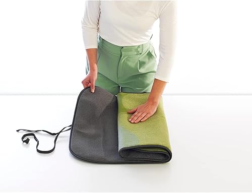 Miniatura 5 de Brabantia Manta de planchar plegable de 6 capas (verde tranquilo) 26 x 47 pulgadas, superficie de tabla de planchar instantánea con base protectora,