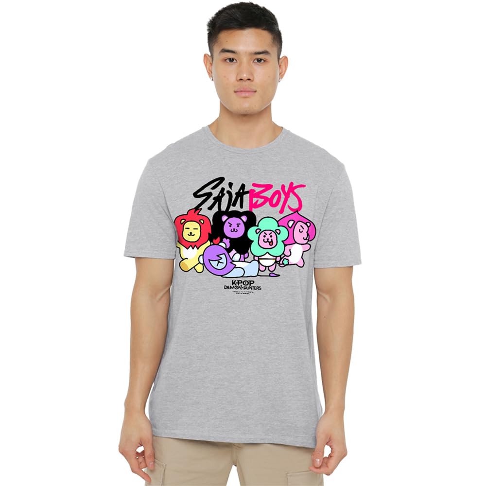 Kpop Demon Hunters Saja Boys Lion Mascots Unisex T Shirt, Athletic Heather, Small