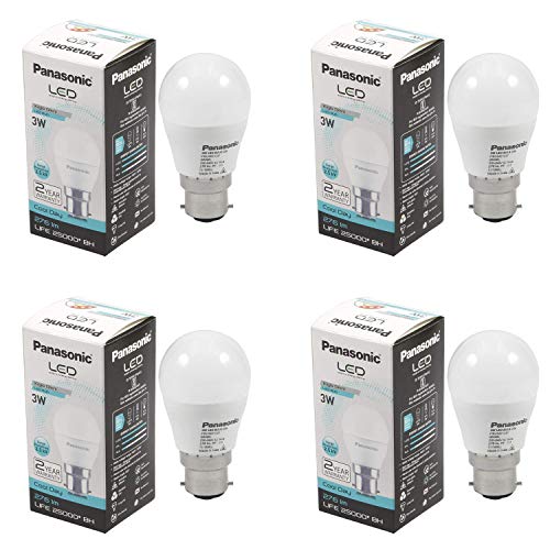 Image of Panasonic 3W B22 LED Cool Day Light Bulb, Pack of 4
