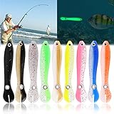 10PCS Soft Bionic Fishing Lure, Slow Sinking Bionic Swimming Lures, Creative Realistic Can Bounce Fishing Stuff Simulation Loach Soft Bait Fishing Lures for Outdoor Saltwater Freshwater Fishing