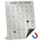 8x10' Laundry Symbols Guide, Laundry Symbols Chart Magnet for Easy Clothing Care, Laundry Symbol Guide for Home, Dorms & Laundromats, Laundry Symbols Sign, Vintage Washing Room Decor Accessories
