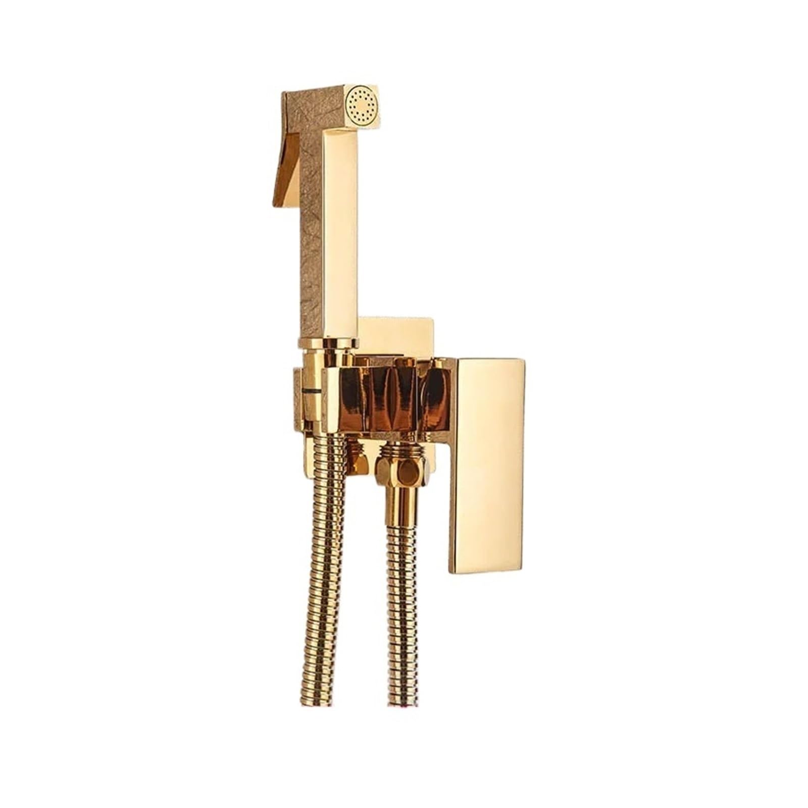 Rubinetto for bidet con doccetta for WC a parete(Brushed Gold A)