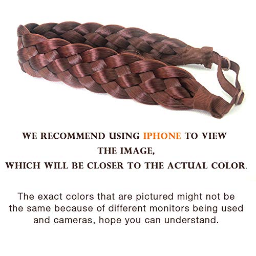 Diguan CADG-5 Strands Synthetic Hair Braided Headband Classic Chunky Wide Plaited Braids Elastic Stretch Hairpiece Women Girl Beauty Accessory thumb #2