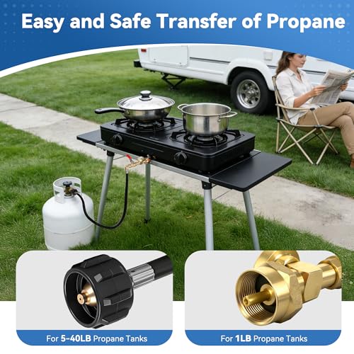 Heavy-Duty Propane Refill Adapter with Hose