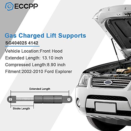 Eccpp® Lift Supports Front Hood Struts Gas Springs Shocks For 2002-2010 Ford Explorer Mercury Mountaineer Set Of 2 #TOP1