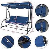 BB Sport 4-Sitzer Hollywoodschaukel Gartenschaukel klappbar mit Bettfunktion - 5