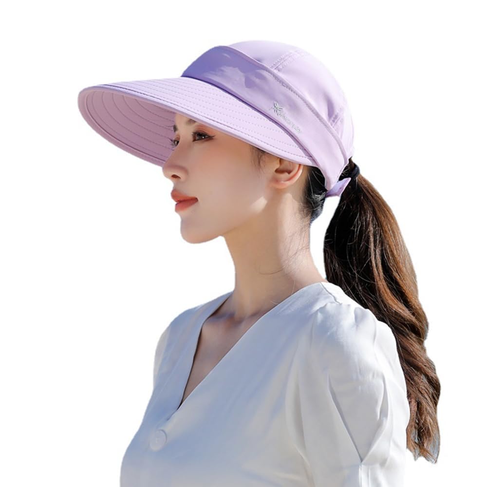 Sombrero de verano para mujer, visera desmontable, gorra de béisbol de ala ancha, sombrero de playa con protección UV, sombrero de vestir para piscina, camping, pesca, jardín