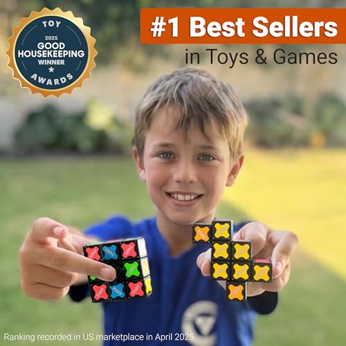 TOSY Magnet Fidget Spinner Mini – 8 Bausteine, 3-in-1: verwandelbarer Fidget-Spinner, Infinity-Würfel, 2x2 Puzzlewürfel, Ostergeschenk für Kinder/Erwachsene, STEM-Sensorik Anti-Stress Spielzeug