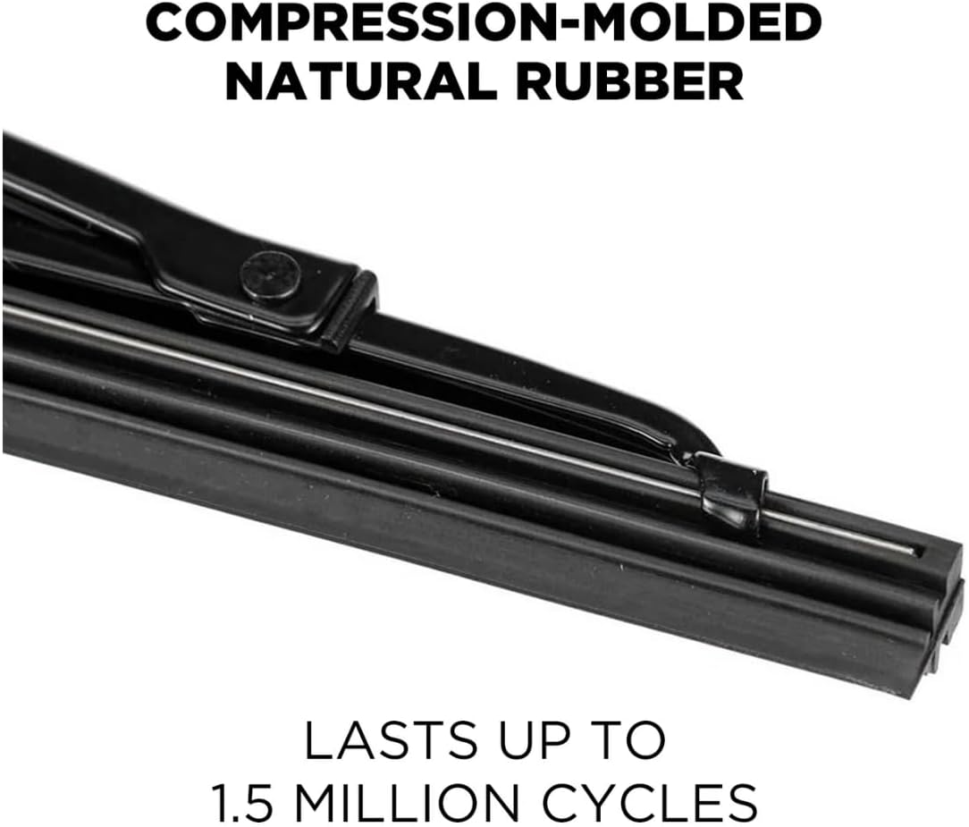 Autotex 78 Series 36" Heavy Duty Bolt-On Saddle Mount Wiper Blade | Fits 13.6mm & 17mm Arms | RV, Bus, Class 6-8 Truck | Replaces Anco 50, Trico 67/68 Series (36")