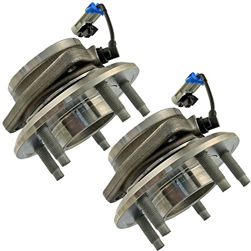 Image of TRQ Front Left and Right Wheel Bearing and Hub Assembly Set 2 Piece Compatible with 07-09 Chevrolet Equinox 12-15 Captiva Sport 07-09 Pontiac Torrent 08-10 Saturn Vue 07-09 Suzuki XL-7