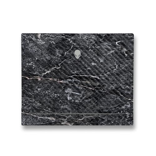 Image of MightySkins Carbon Fiber Skin Compatible With Alienware X14 R2 (2023) Full Wrap Kit - Onyx Marble | Protective, Durable Textured Carbon Fiber Finish | Easy To Apply and Change Styles | Made in the USA