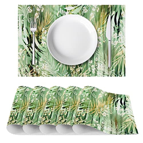 Set de table feuille de léopard de 30,5 x 45,7 cm idéal pour dîner exotique