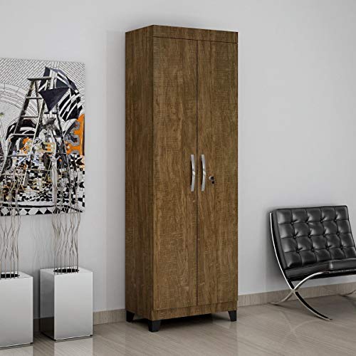 Armário Multiuso 2 Portas com Chave Asteca Valdemóveis Ipê