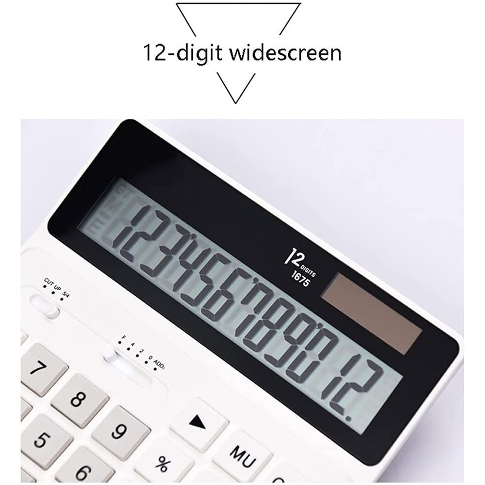 Calcolatrice, calcolatrice da tavolo Calcolatrice scientifica for la scuola secondaria con energia solare. Perfetto for set e forniture di cancelleria for ufficio, ampio display LCD e grandi pulsanti