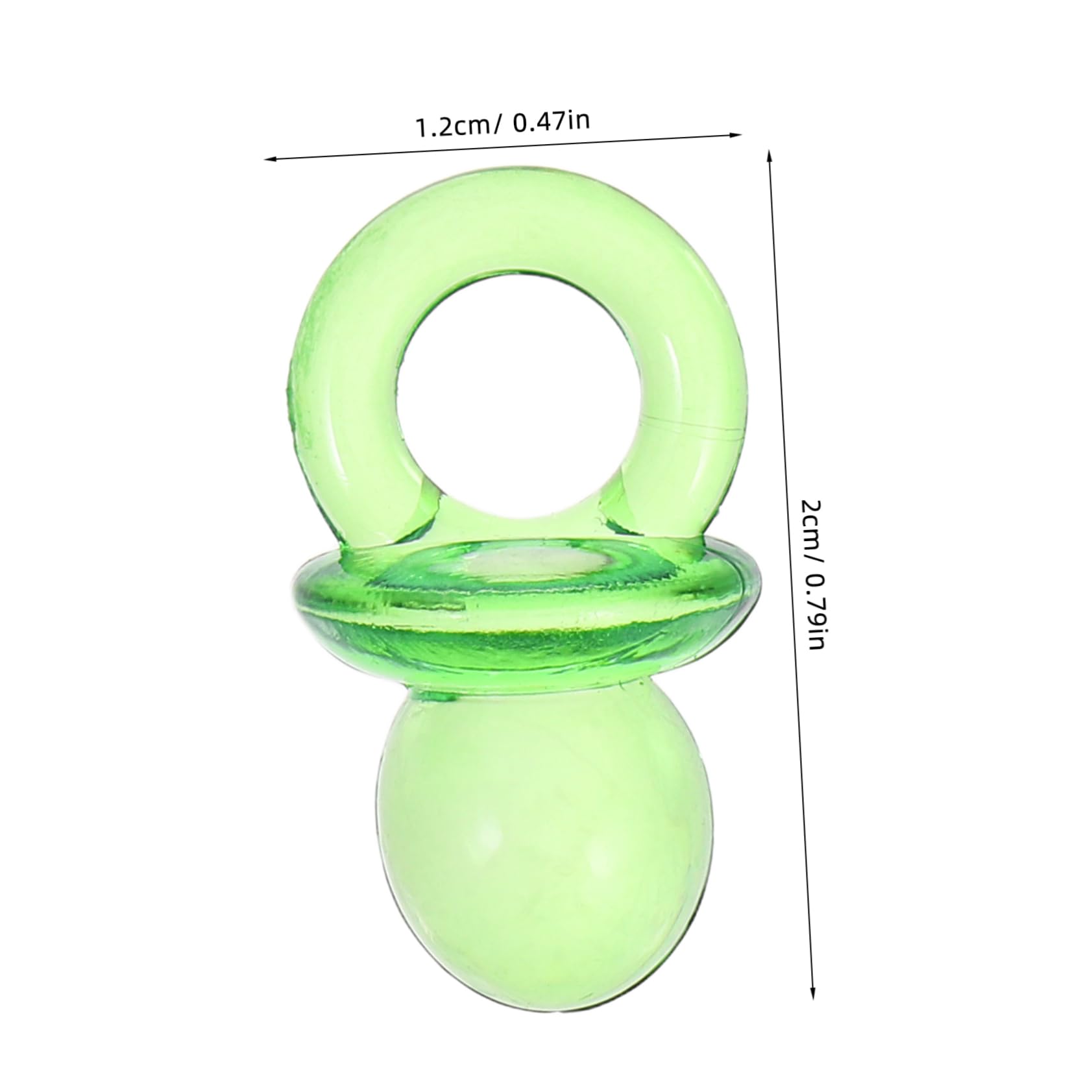 JOINPAYA 100 Pieces Mini Pacifiers Shower Decor Gender Reveal Shower Favors Acrylic Decorations