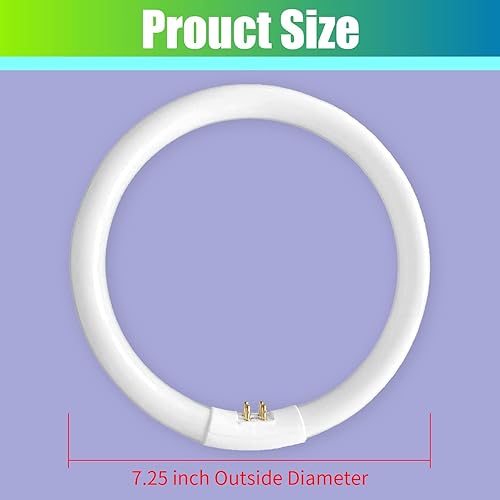 Miniatura 2 de Celiwace Bombilla fluorescente circular de 7 pulgadas T5 de 22 W FCL de repuesto para Zadro Floxite Rialto maquillaje aumento espejo de tocador luz