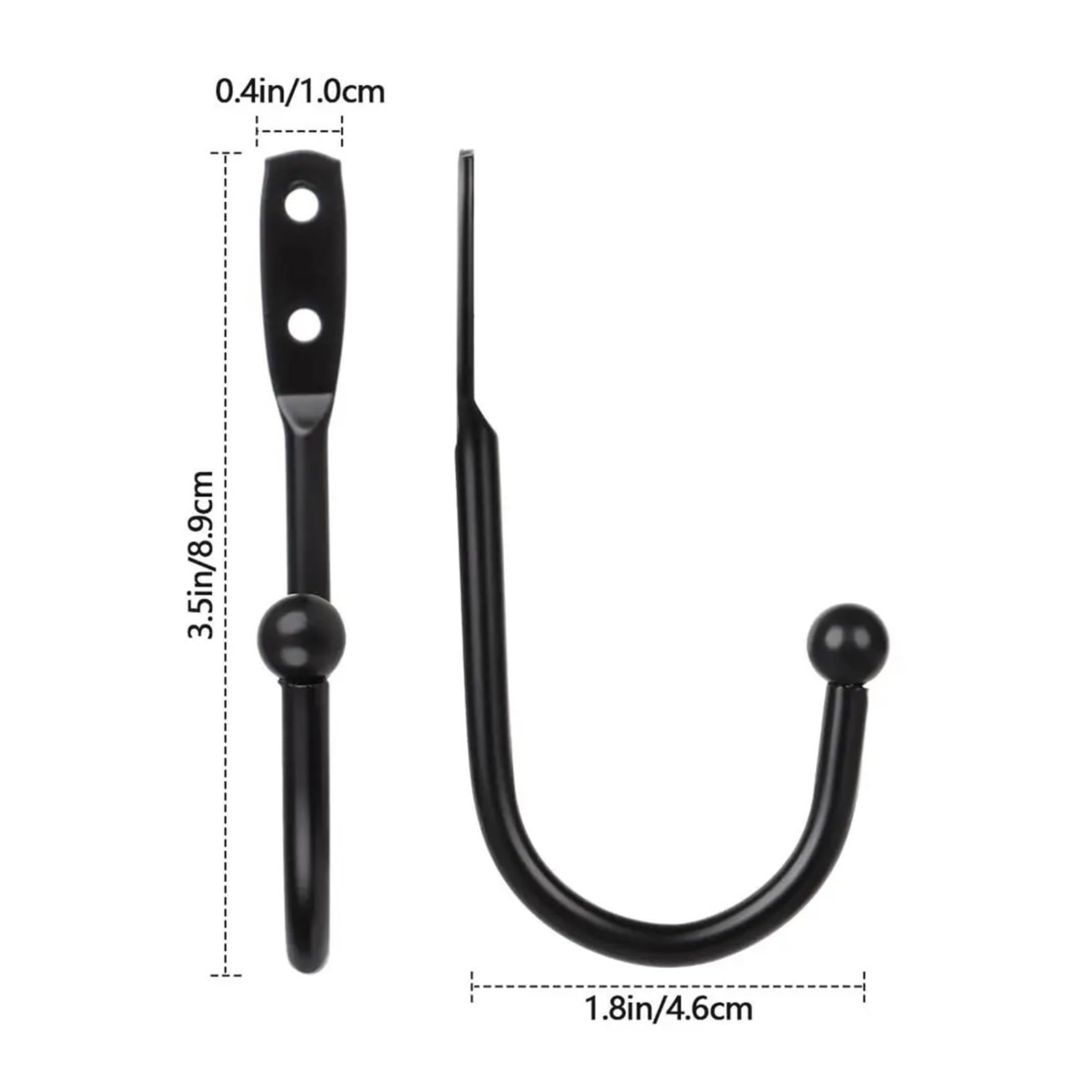 Vorhang-Raffhalter, Retro-Heimdekoration, Wand-Raffhalter, Vorhangschlaufenhalter mit Schrauben, Halterung, Metallhaken, 8 Stück